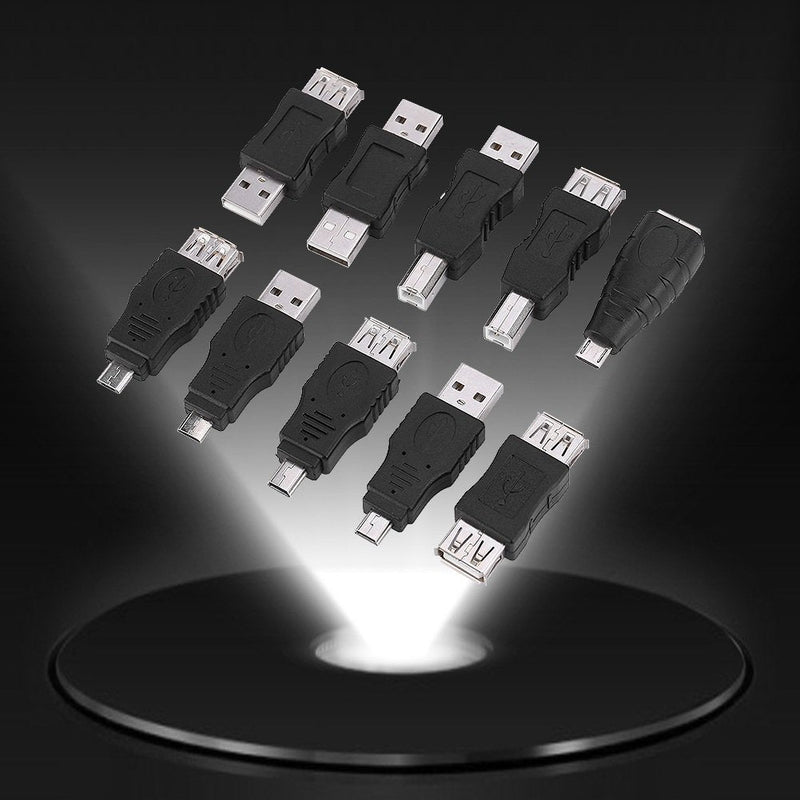 40 Pcs USB Adapter Kit, Mini Changers Adapter Converter Connectors USB Male to Female Micro USB