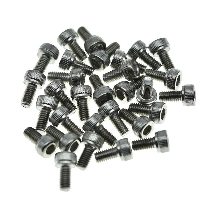 Dopro 30-Pack Stainless Steel Tremolo Bridge Locking Nut Lock Nut & Bridge Saddle Mounting Screws Fits for FR 30x Steel Locking Nut & Saddle Mounting Screws