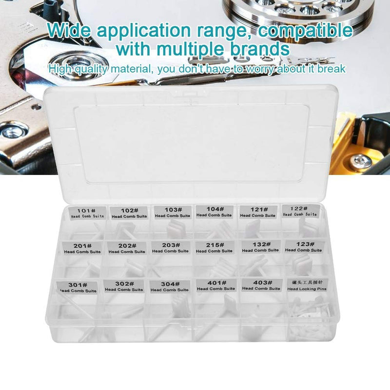 ASHATA Hard Drive Head Replacement Comb, Practical Hard Drive Repair Head Tool Set, Hard Disk Magnetic Head Data Recovery HDD Repair Tool for SAS and SCSI of 2.5" or 3.5"(50Pcs/Kit)