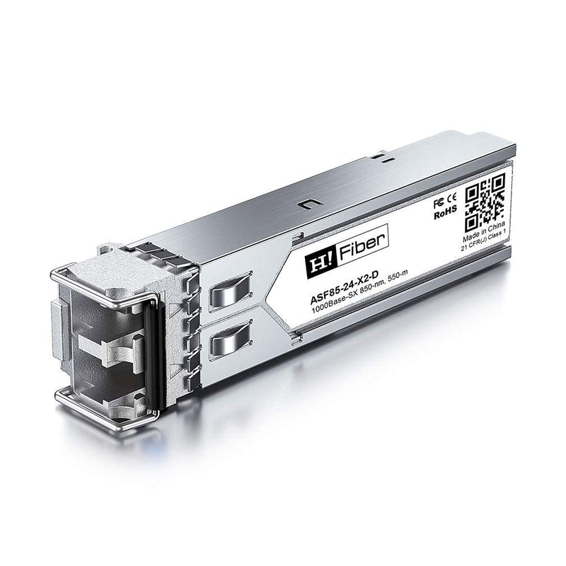 2 Pack of SFP Transceiver Multimode Gigabit Mini-GBIC Module Bundle with 1meter OM3 LC to LC Fiber Patch Cable, 1000Base-SX Compatible for HPE ProCurve J4858C