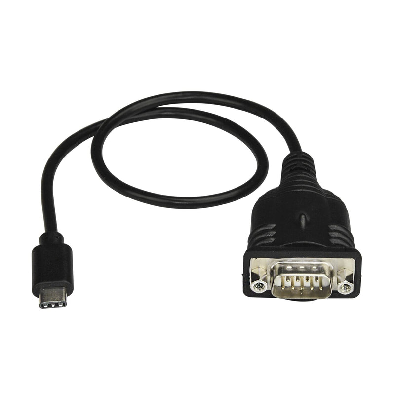 StarTech USB-C to Serial Adapter Cable, Windows/Mac/Linux (ICUSB232PROC) | 16" (40cm) USB-C to RS232 (DB9) Serial Converter Cable, With COM Port Retention, For PLCs, Scanners, Printers
