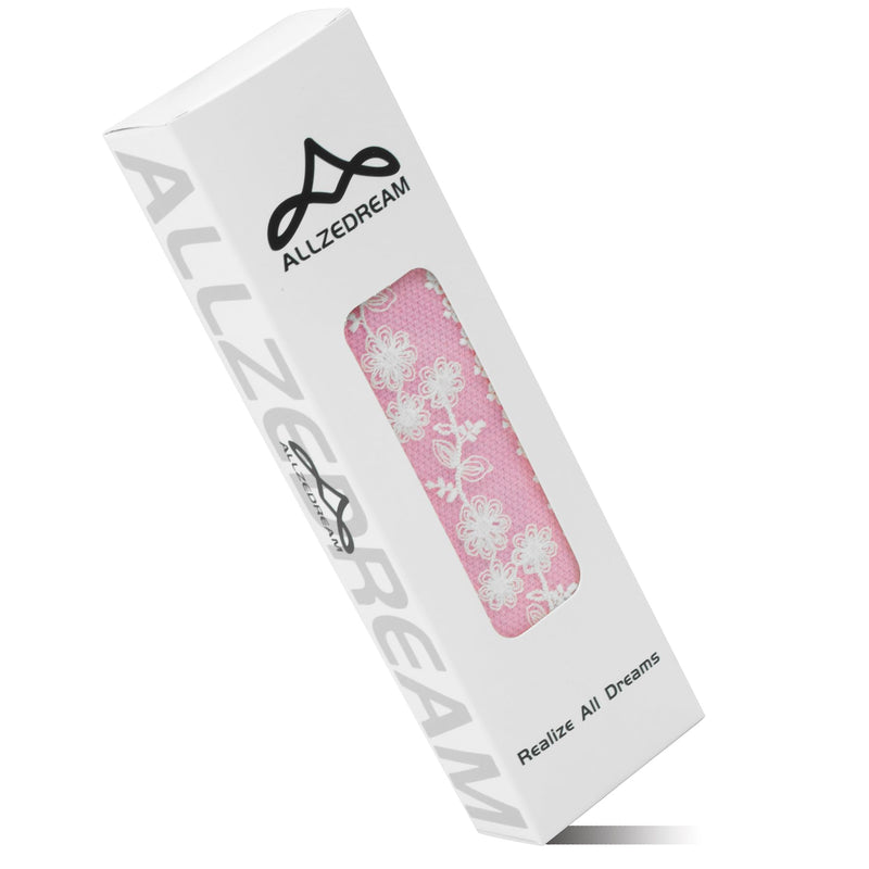 ALLZEDREAM Guitar Strap,Genuine Leather Ends,Lace Sequins Original Design (Lace Pink) Lace Pink