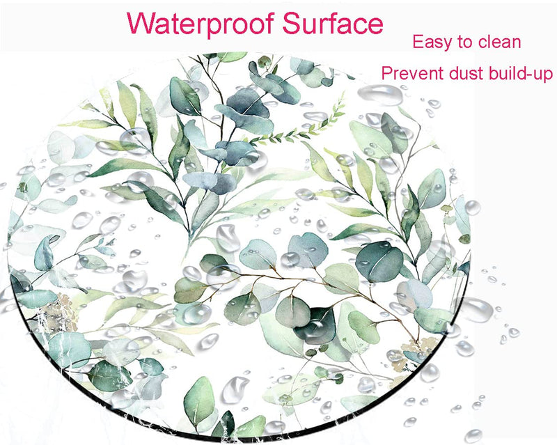Armanza Mouse Pad, Cute Mousepad with Design, Round Grass Leaves Mouse Mat, Small Non-Slip Rubber Gaming Mouse Pads, Office Home Personalized Mouse Pad 13 Green Grass