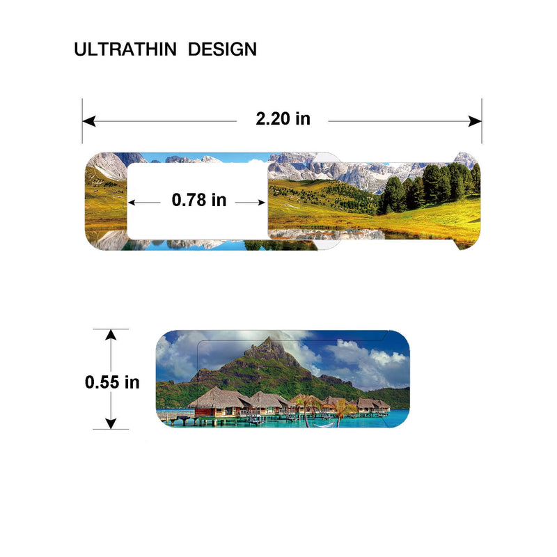 Laptop Camera Cover Slide,Protective Cover for Laptop, Desktop, PC,MacBook Pro, MacBook Air, iPad, iMac, Tablet,Protecting Privacy Security (Scenery) Scenery