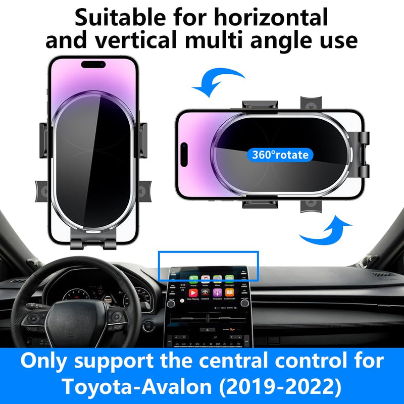 Car Phone Holder for Toyota Avalon 2019-2022，Avalon Hybrid 2019-2022 Auto Accessories Navigation Screen Bracket Interior Decoration Dashboard Cell Mobile Phone Mount Holders case Accessory
