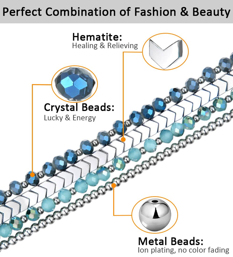fastgo Compatible with Apple watch band bracelet for women, for Iwatch 38mm 40mm 41mm, Bling Metal Elastic beaded Strap Series 8 7 6 5 4 3 2 1 Ultra