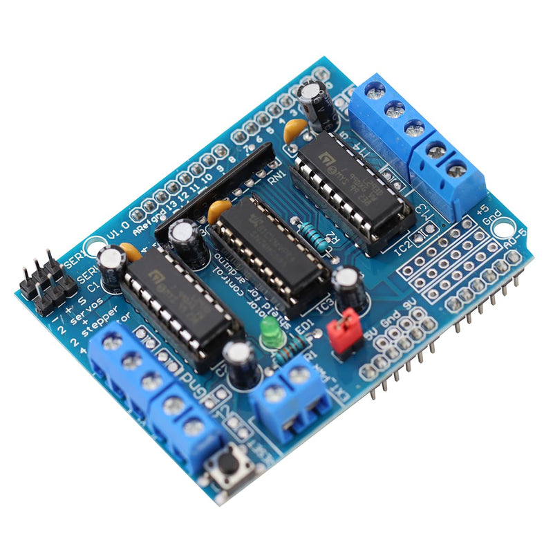 Heevhas L293D DC Motor Driver Expansion Card Stepper Motor Driver Stepper Expansion Board Motor Driver Shield (Pack of 2)