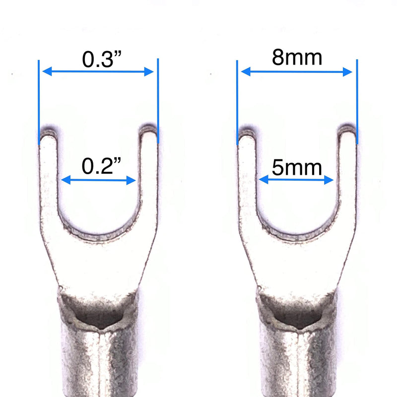 CNCESS CESS-002S Barrier Spade Fork to 1/4 Inch TS Speaker Cable Adapter (Small Spade) (Pack of 2) Small Spade (Pack of 2)