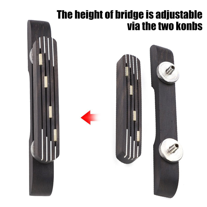 Mandolin Bridge, Rosewood Height Adjustable Bridge Mandolin Instrument DIY Repair Parts