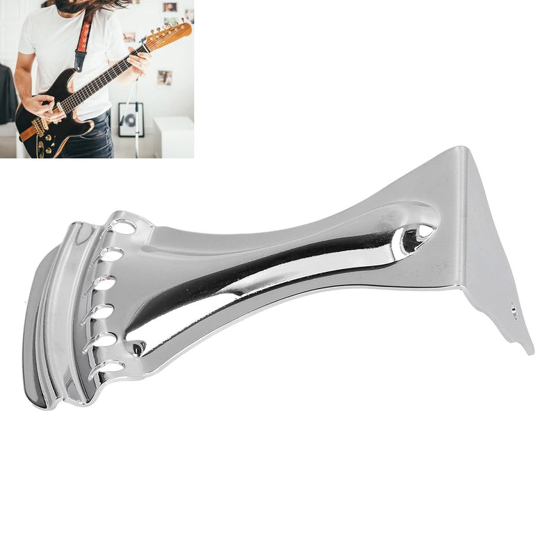 [AUSTRALIA] - 6 String Guitar Tailpiece, Silver Color Plated Good Sustain Tailpieces Replacement for Stringed Instrument Repair, Resonator Tailpiece Trapeze Tailpiece Guitar 