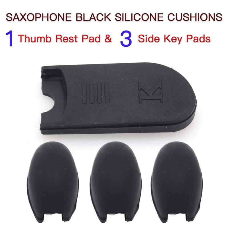 Universal Saxophone Thumb Rest Cushion, Alto Tenor Soprano Sax Thumb Rest Pad, Saxophone Palm Key Risers Pads Finger Rest Pad, Alto Tenor Soprano Saxophone Accessories