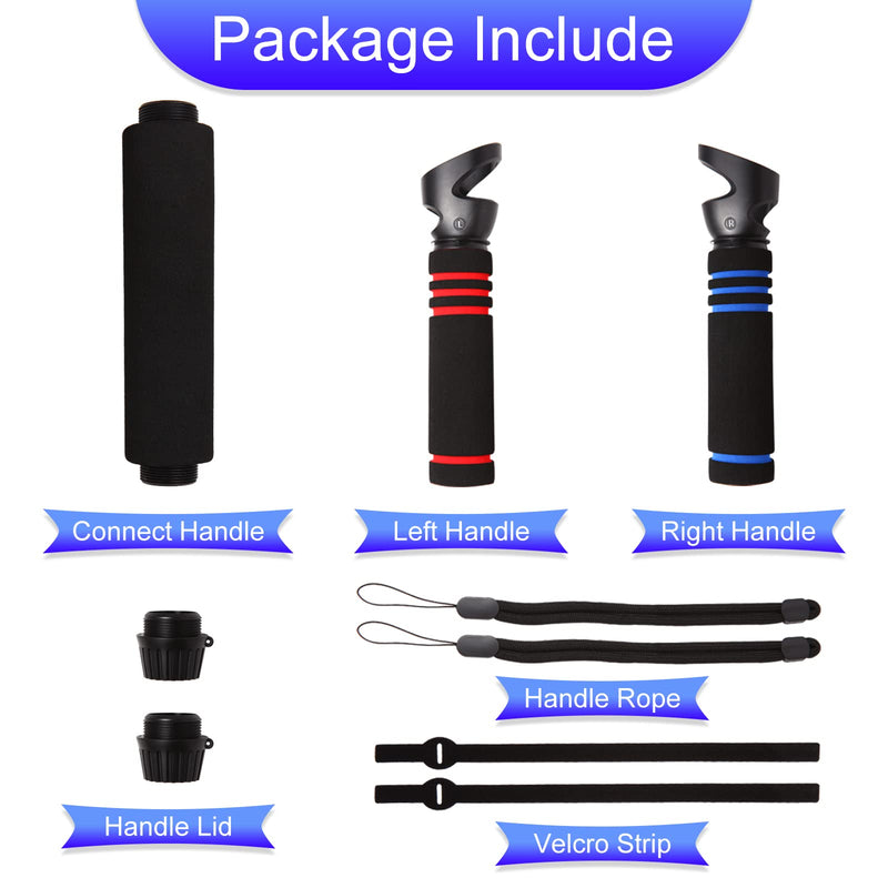 [AUSTRALIA] - VR Game Handle Attachments for Oculus/Meta Quest 2 Beat Saber Handles,2 in 1 Upgraded Multipurpose VR Dual/Long Stick Handle Extension Grips for Quest 2 Controllers Playing BeatSaber Games 