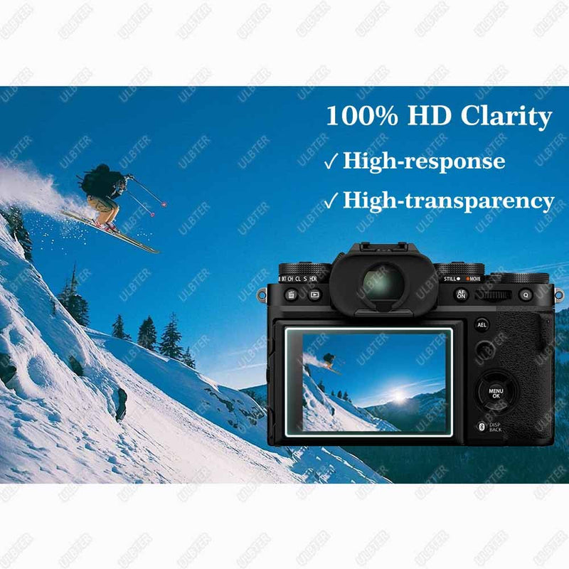 X-T5 Screen Protector for Fujifilm X-T5 Fuji XT5 Camera & Hot Shoe Cover, 0.3mm 9H Hardness Tempered Glass Saver Anti-Scrach Anti-Fingerprint Anti-Bubble [3Pack]