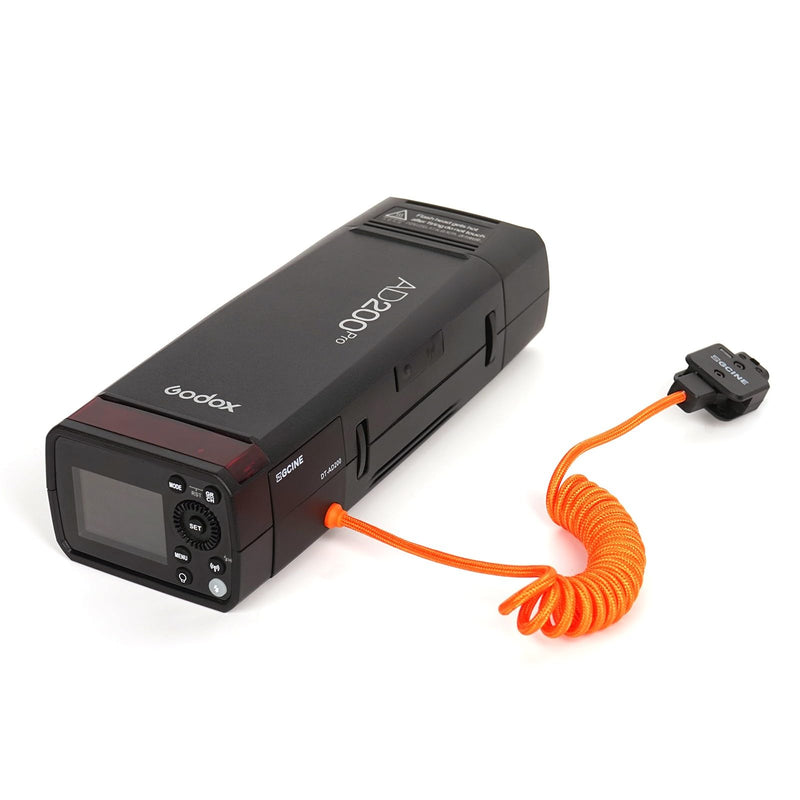 [AUSTRALIA] - ZGCINE DT-AD200 D-Tap Dummy Battery Cable (Braided Wire) for Godox AD200/AD200 Pro/AD300 Pro/AD200 PRO II Flash Ligh | 180° Rotatable Connector, 14.8V/10A Output, Anti-Reverse Protection 
