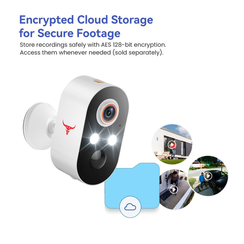 1080p Wireless Security Camera, 2.4GHz Wi-Fi, Color Night Vision, AI Human Detection, PIR Motion Detection, 2-Way Talk, Outdoor Surveillance Bullet Cam (2 Pack) 2 pack