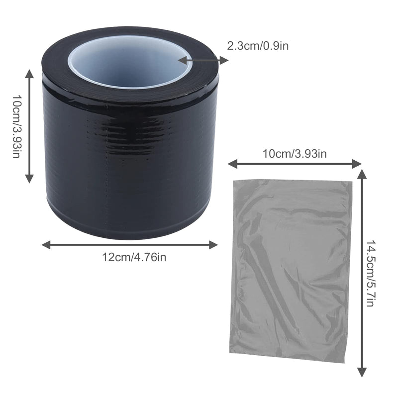 Dental Protective Film, 1200 Sheets, PE Disposable Protective Film, Plastic Tattoo Protective Film for Dental Materials, Barrier Film, Sticky (Black) Black