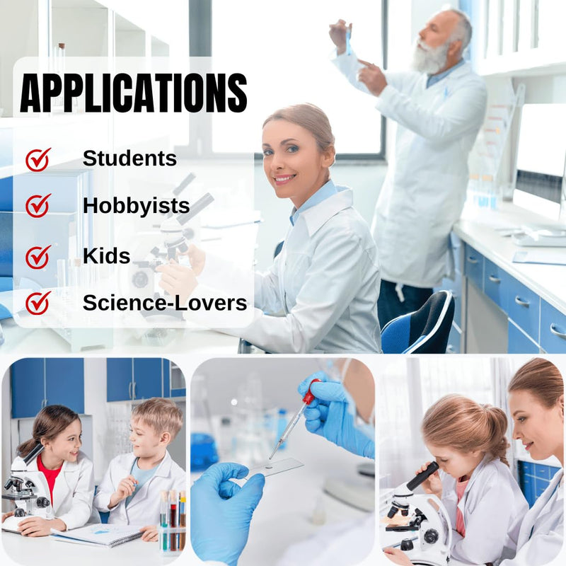 [AUSTRALIA] - ZEEGOO Microscope Slides and Covers, Pre-Cleaned Optical Glass, High Light Transmittance, 100 Slides + 200 Coverslips, Ground Edges & 45° Corners, Fits Most Microscopes, Classroom, Lab & Home Use 300 