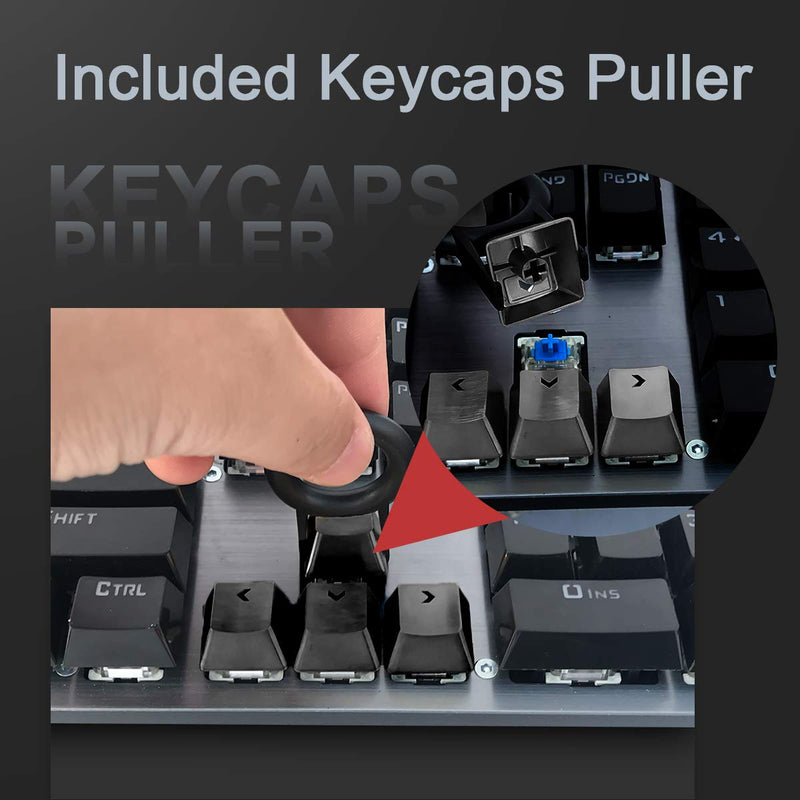 Fitlink Stainless Steel Metal Keycaps with Key Puller for Mechanical Keyboard Cherry Mx Switch(Esc) (Black) Black