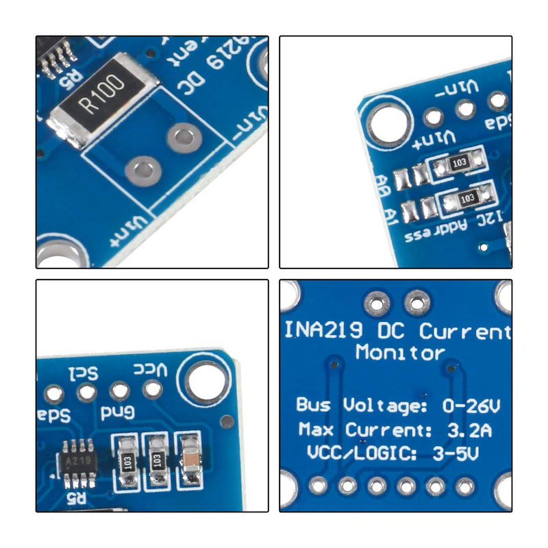 AITRIP 5pcs CJMCU-219 INA219 I2C Interface Bi-directional DC Current/Power Monitoring Sensor Module for Arduino Raspberry Pi