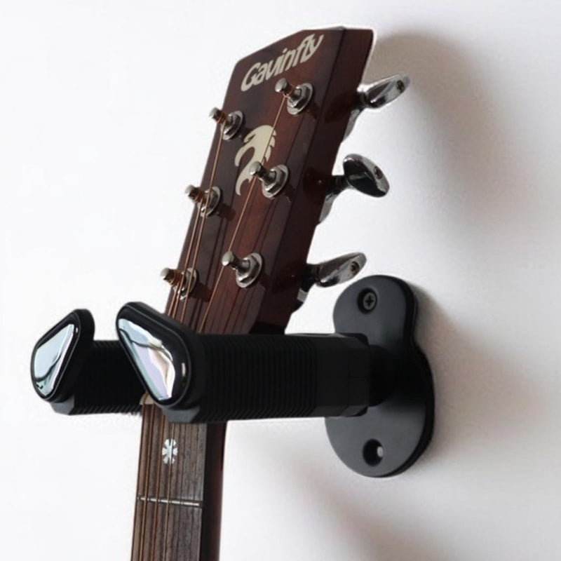 [AUSTRALIA] - Guitar Wall Mount Hanger 2 Pack, Auto Locking Holder Hangers Hook for Acoustic, Electric, Bass, Banjo, Mandolin Stand Wall, Gift for Guitar Player, Guitar Accessories Metal 2 Pack 