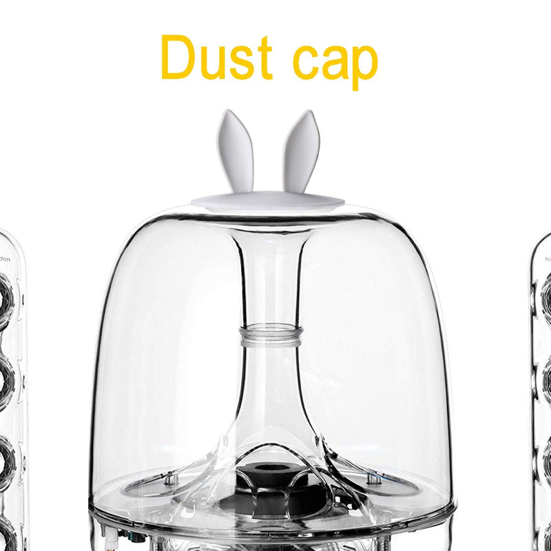 HK Aura Studio 4 Speaker Anti-dust Cover - Silicone Lip for Harman Kardon Soundsticks 4 and Aura Studio 3 Bluetooth Transparent Speaker System (Rabbit White)