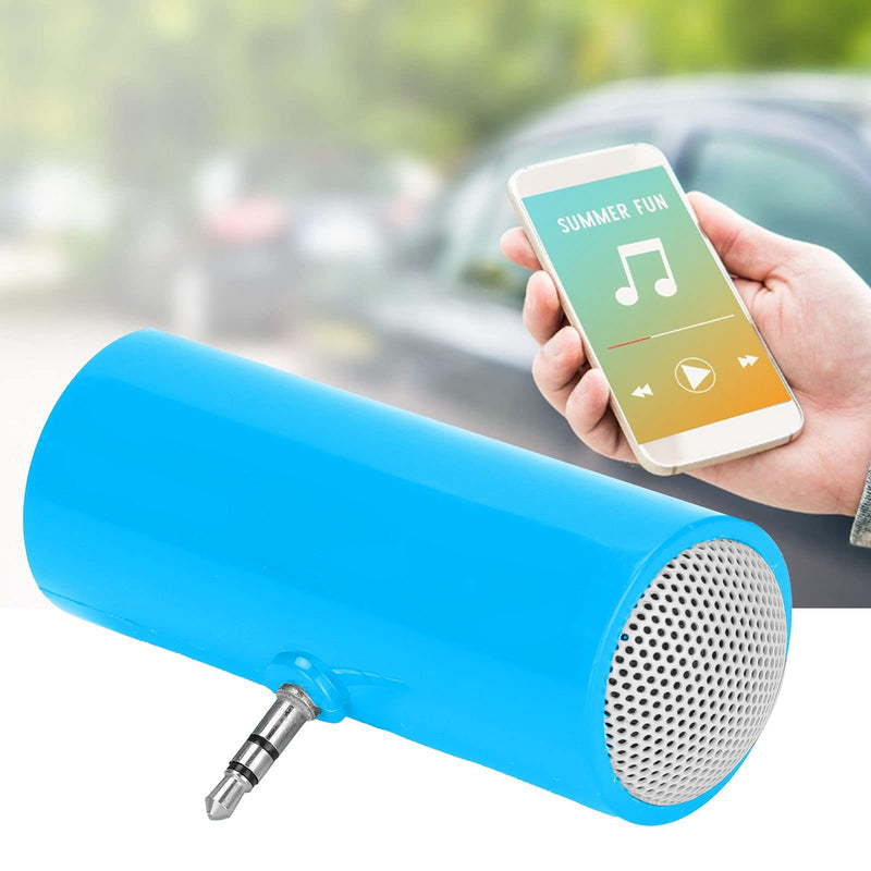 [AUSTRALIA] - 3.5 mm Jack Stereo Mini Speaker Portable Plug in Speaker for Mobile Phones and Tablets Plug in Speakers Mini Speaker with Aux Input Pillow for Sleeping Extern (Blue) Blue 