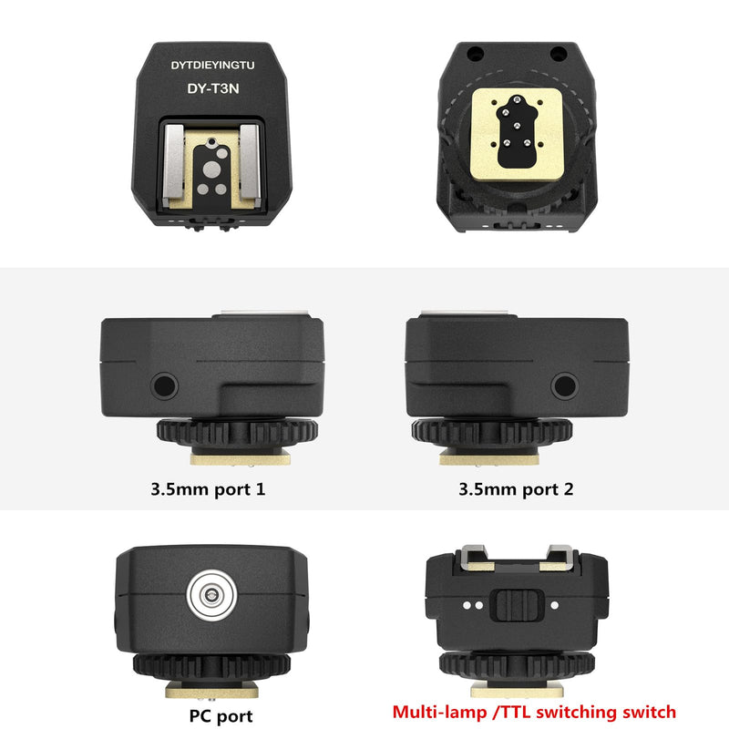 [AUSTRALIA] - DY-T3N for Nikon Camera Flash hot Shoe Converter Adapter, Small Flash Godox iT30 im20/30, Height-Increasing Multi-Flash Trigger, Extended Body Universal Accessory (DY-T3N N01) DY-T3N N01 