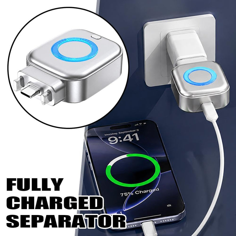 140W Fast Charging Auto Disconnect Adapter, Smart Battery Protection Charger Splitter, Full Charge Auto Cut-Off, LED Indicator, Compatible with iOS, Android, Tablets
