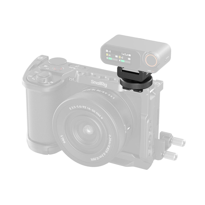 [AUSTRALIA] - SmallRig Cold Shoe Mount Adapter for Wireless Microphone, for DJI Mic / Mic 2, for RODE Wireless Go II, for Saramonic BLink 900 B, for Hollyland C1, with 1/4"-20 Threaded Hole, Anti Drop Design - 4822 