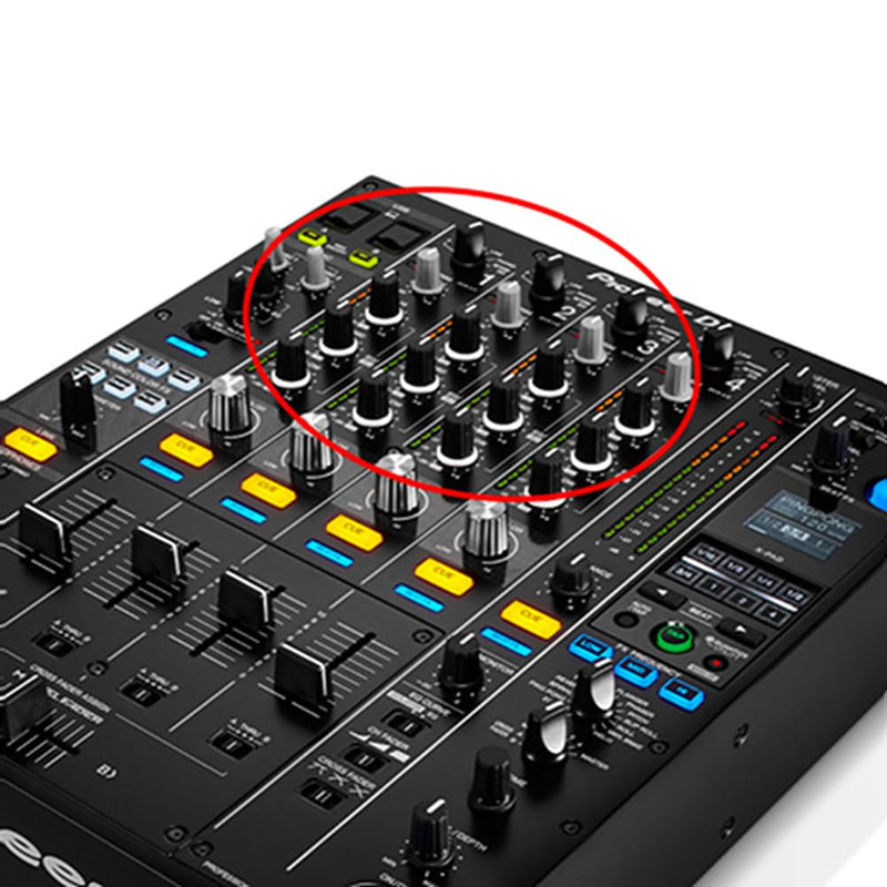 5pcs Universal EQ Rotary Knob Replacement Equalizer Potentiometer Fader Knobs Push Rod Cap for DJ Controller Mixer Console Pioneer DJM、DDJ、XDJ, Denon Numark AKAI RANE VESTAX (Black Hats) EQ knobs-5pcs black