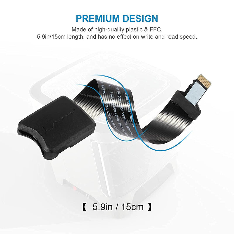 LANMU 2 in 1 Micro SD to SD/Micro SD Card Extension Cable Extender Adapter Compatible with Ender 3/Pro/3 V2 ,Ender 5/Pro/Plus, CR-10S and More 3D Printers(5.9in/15cm)