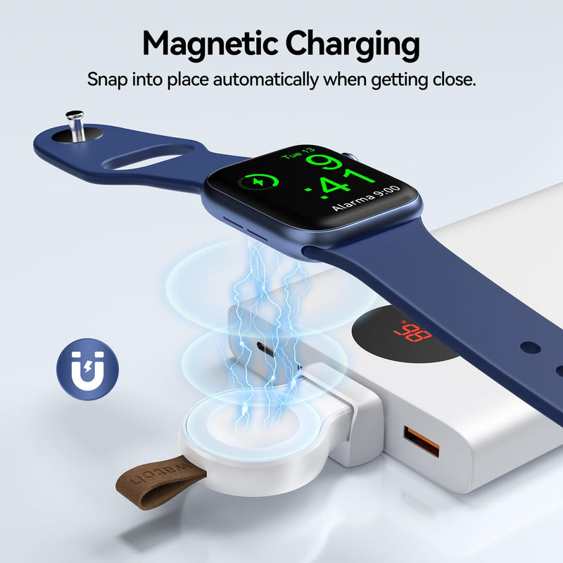 10000mAh Battery Case for Galaxy S25 Ultra+Portable Charger for Apple Watch