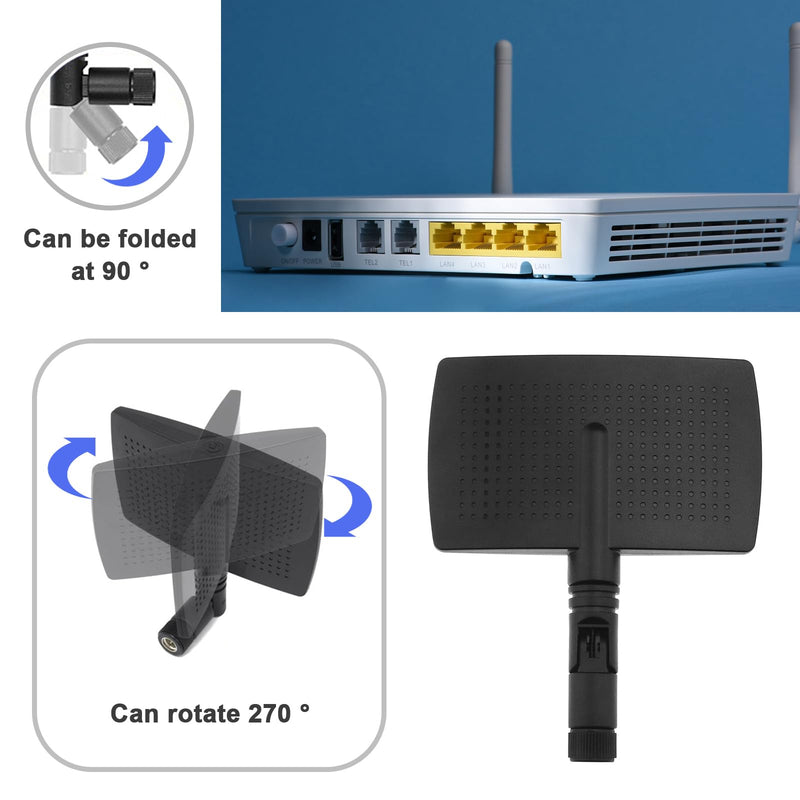 ECSiNG 1PC 8dBi High Gain Directional Panel Antenna RP-SMA Plug for Remote Control Applications Wireless Routers WiFi Signal Enhancement