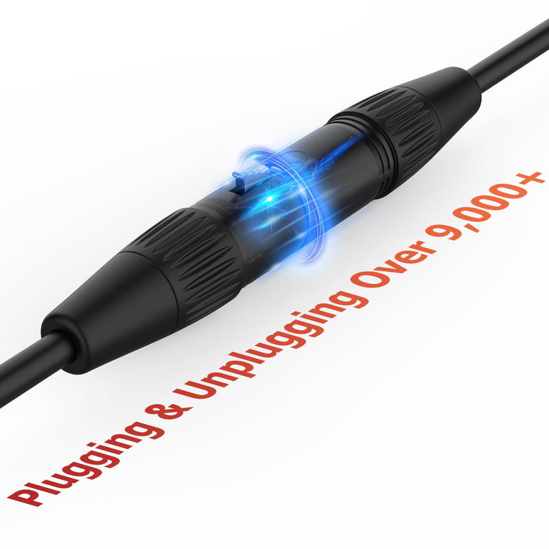 BIFALE 4-Channel XLR Snake Cable - 6.6FT, Male to Female, Balanced Audio for Live & Recording