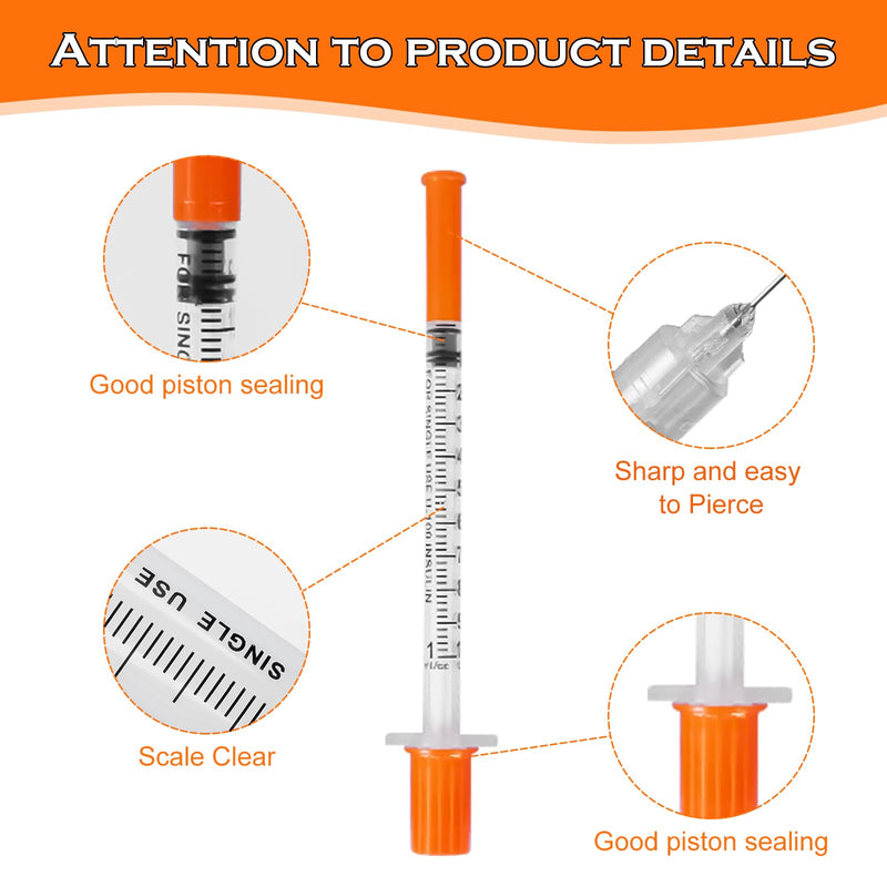 Pack of 20 1 ml Plastic Tube Syringes Multi-Purpose Measuring Tools Plastic Individually Packed Liquid Measuring Syringe with Plastic Tubes Pet Feeding Plant Watering