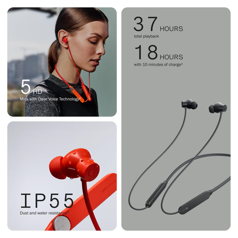 CMF BY NOTHING CMF Neckband Pro Bluetooth Headphones,50dB Hybrid Active Noise Cancelling Earbuds with 5 HD Mics,IP55 BT5.3 37Hours Long Play time Dual Device Connection Neckband Headphones-Light Grey
