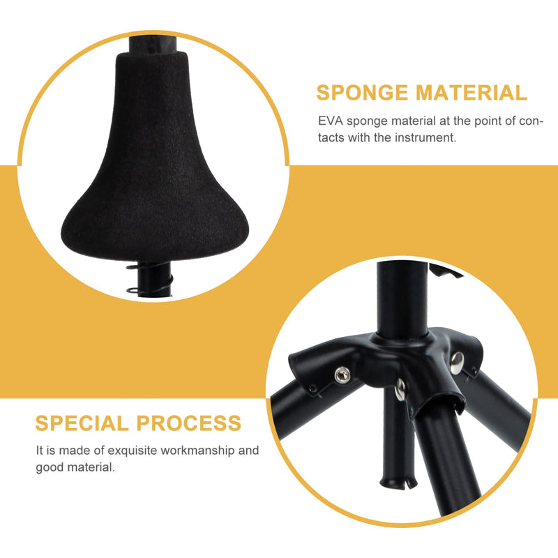 Clarinet Instruments Iron Flugelhorn Displaying Folding Storage Tripod Professional Musical Leg Instrument Portable Trumpet Trumpets Prop Brass Stand for Foldable Display Holder Horn