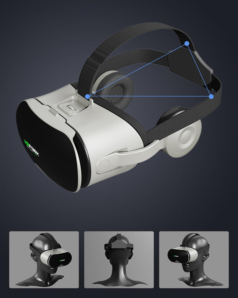 VR Headset for Smartphone, 90° VR Glasses with Adjustable Pupil Distance, Compatible with 4-6.7 Inch Phones for 3D IMAX Movies, Gaming & Virtual Travel