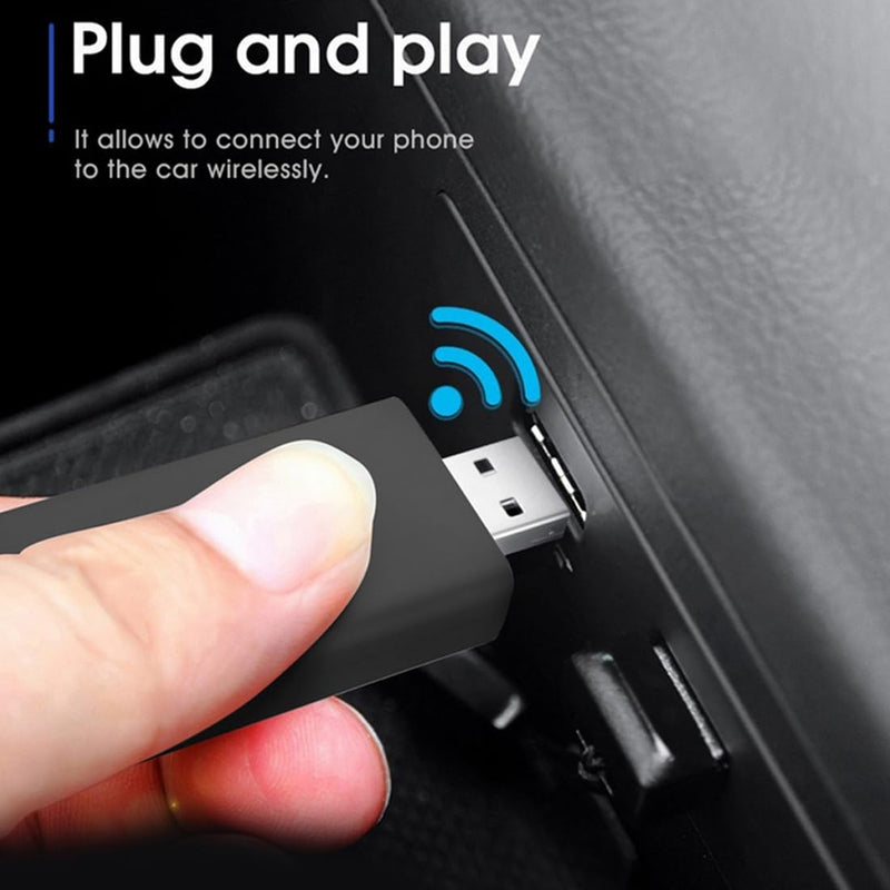 Wireless Carplay Adapter for Car Radio, Wireless CarPlay Dongle for Phone iOS10+, CarPlay Adapter Convert OEM Wired CarPlay to Wireless Plug & Play Fit for Original Car with Wired Carplay