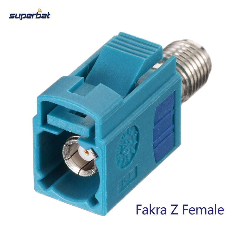 Superbat Fakra Z Female to SMA Female Vehicle GPS Antenna Adapter Connector 2Pcs for GPS Navigation Satellite Radios Car Stereo Android Head Unit 4G LTE Telematics Bluetooth Module Fakra to SMA Female