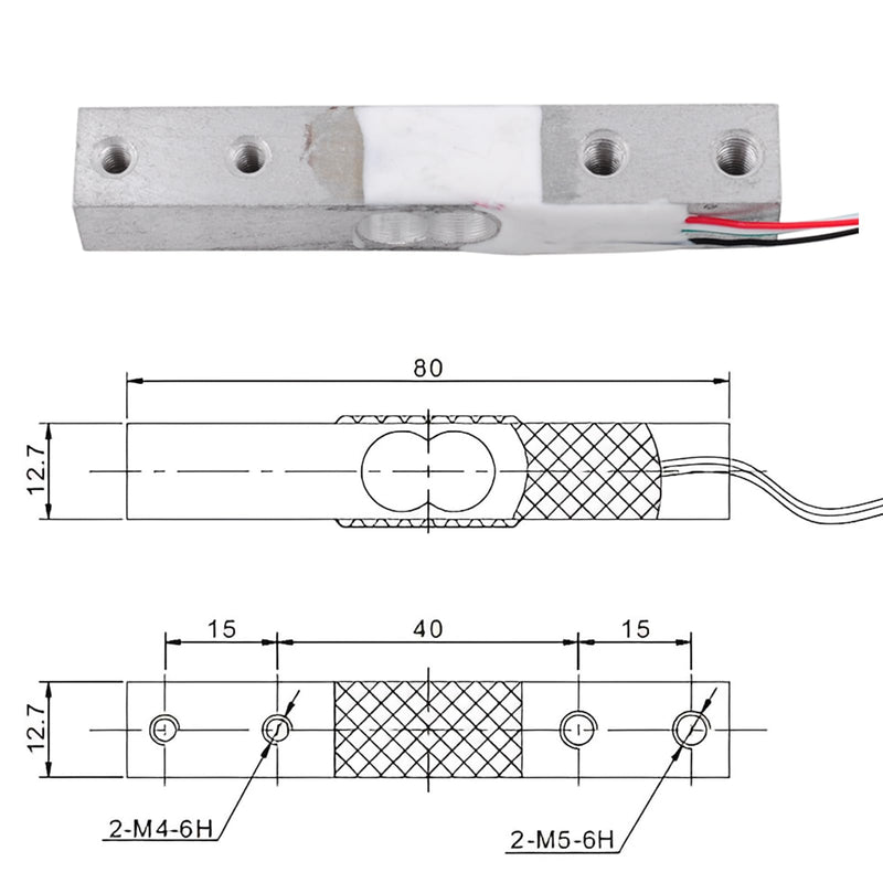 Geekstory 2 kg Digital Load Cell Weight Sensor + HX711 AD Weighing Sensor Module High Precision for Arduino DIY Electronic Portable Kitchen Scale (2 Sets)