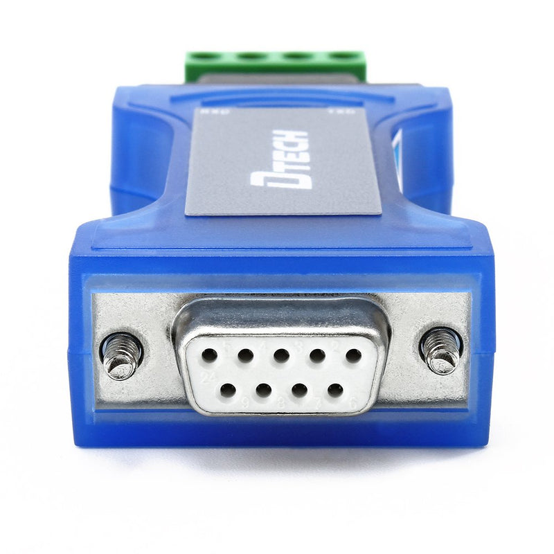 DTECH Industrial Grade RS232 to RS485 Converter Adapter Optical Isolation Protector with TX RX LED Lights for Long Haul Serial Communication