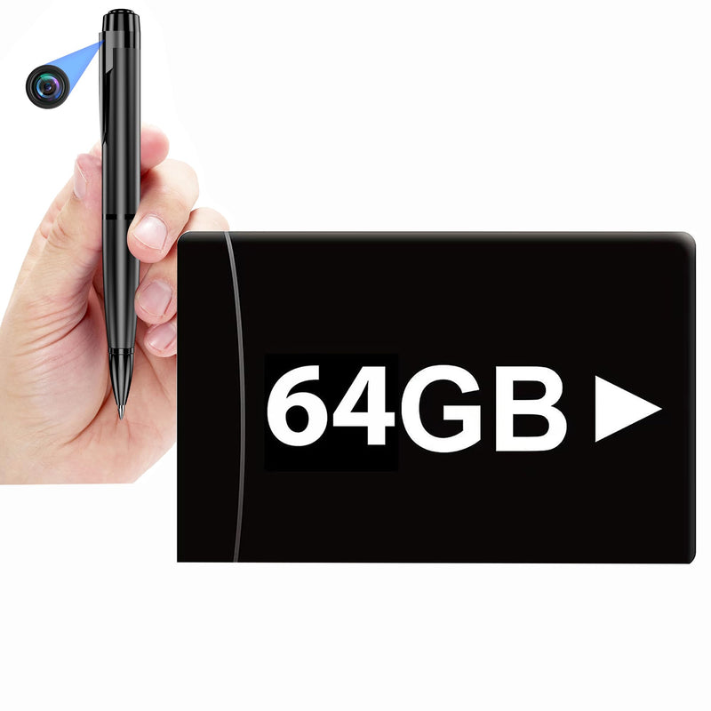 [AUSTRALIA] - 64GB Card Camera Pen Hidden Camera, Full HD Video for Spy Camera, Spy Camera & Full HD Video Recordin 