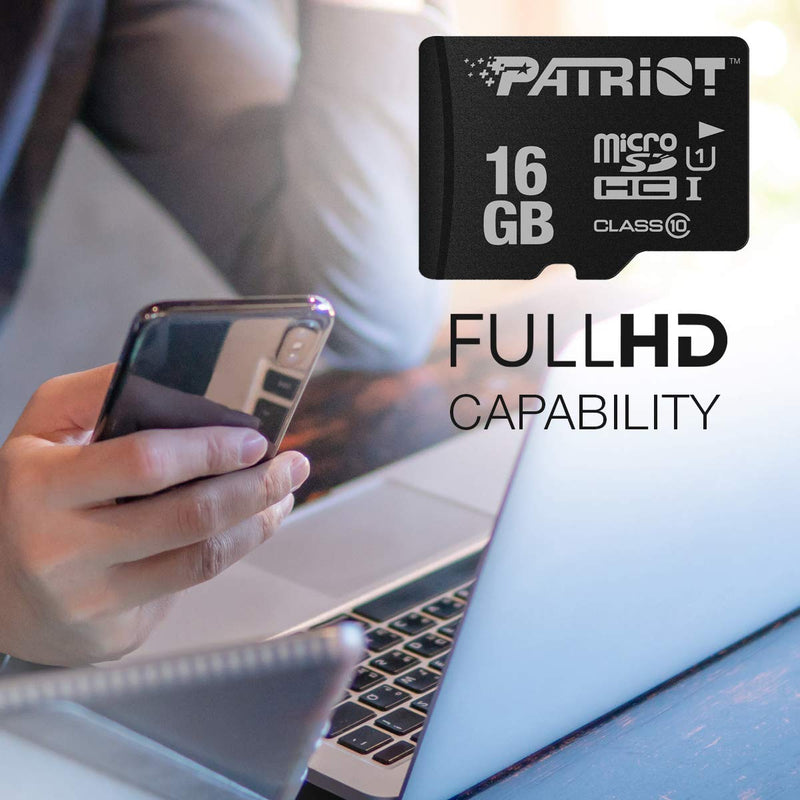 Patriot LX Series Micro SD Flash Memory Card 16GB - 5 Pack Black 16GB 5-Pack
