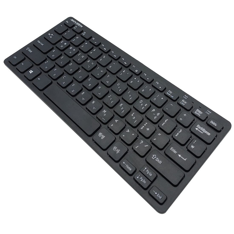 Mini Wired Keyboard(Korean-English) Ultra Thin and Light Portable 78 Keys Small USB Multimedia Desktop, Computer, Notebook, Laptop, Windows 7/8/10, Keyboard Protection Skin Included (Korean-English) Korean-English