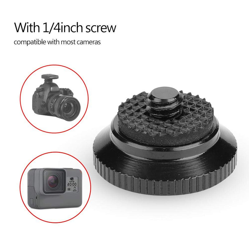 Acouto for Manfrotto Quick Release Plate Mini Aluminium Alloy Round Quick Release Plate Head 1/4 inch Screw for Manfrotto Compact Action Tripod Red