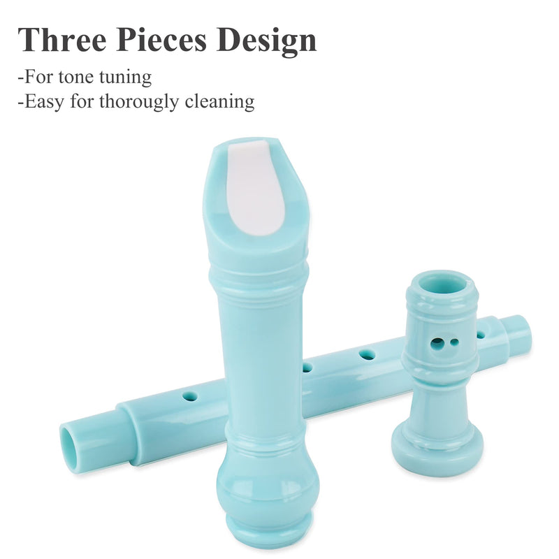 [AUSTRALIA] - QIELIZI Recorder Instrument for Beginner Adults,8-Hole Soprano Descant Recorder Music Flute with with Cleaning Rod & Leather Case For Home Entertainment(2-Sea World2) 2-Pack 2-Sea World2 