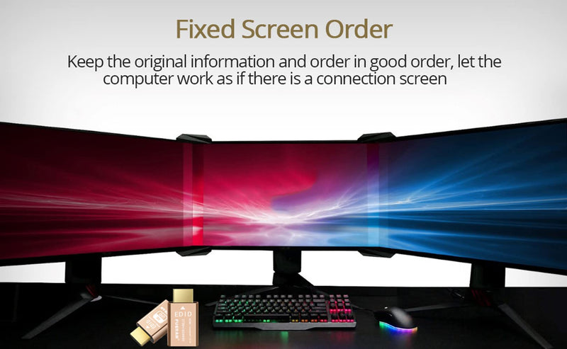 HDMI edid Emulator–Through for Video Splitters, Switches, Extenders & AV Receivers – Dummy hdmi Emulator, Stable Signal Output (1920x1080@60Hz-4P) 1920x1080@60Hz-4P