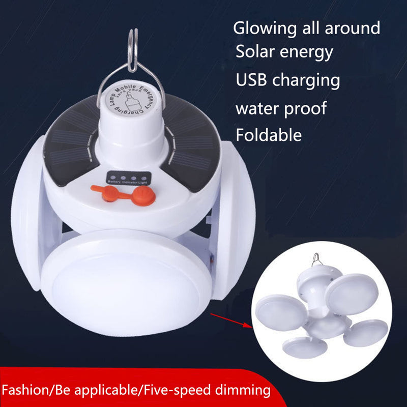 Solar Multi-Functional Emergency LED Light Bulb with USB Charging, Foldable Light Bulb ，Outdoor led Bulbs Ideal for Power Outage, Tent Camping, Fishing USB-LED-2029