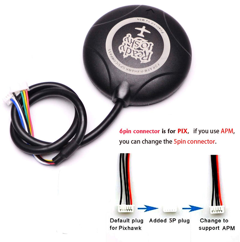 Readytosky M8N GPS Module Built-in Compass with GPS Antenna Mount for Standard Pixhawk 2.4.6 2.4.8 APM 2.6 2.8 Flight Controller